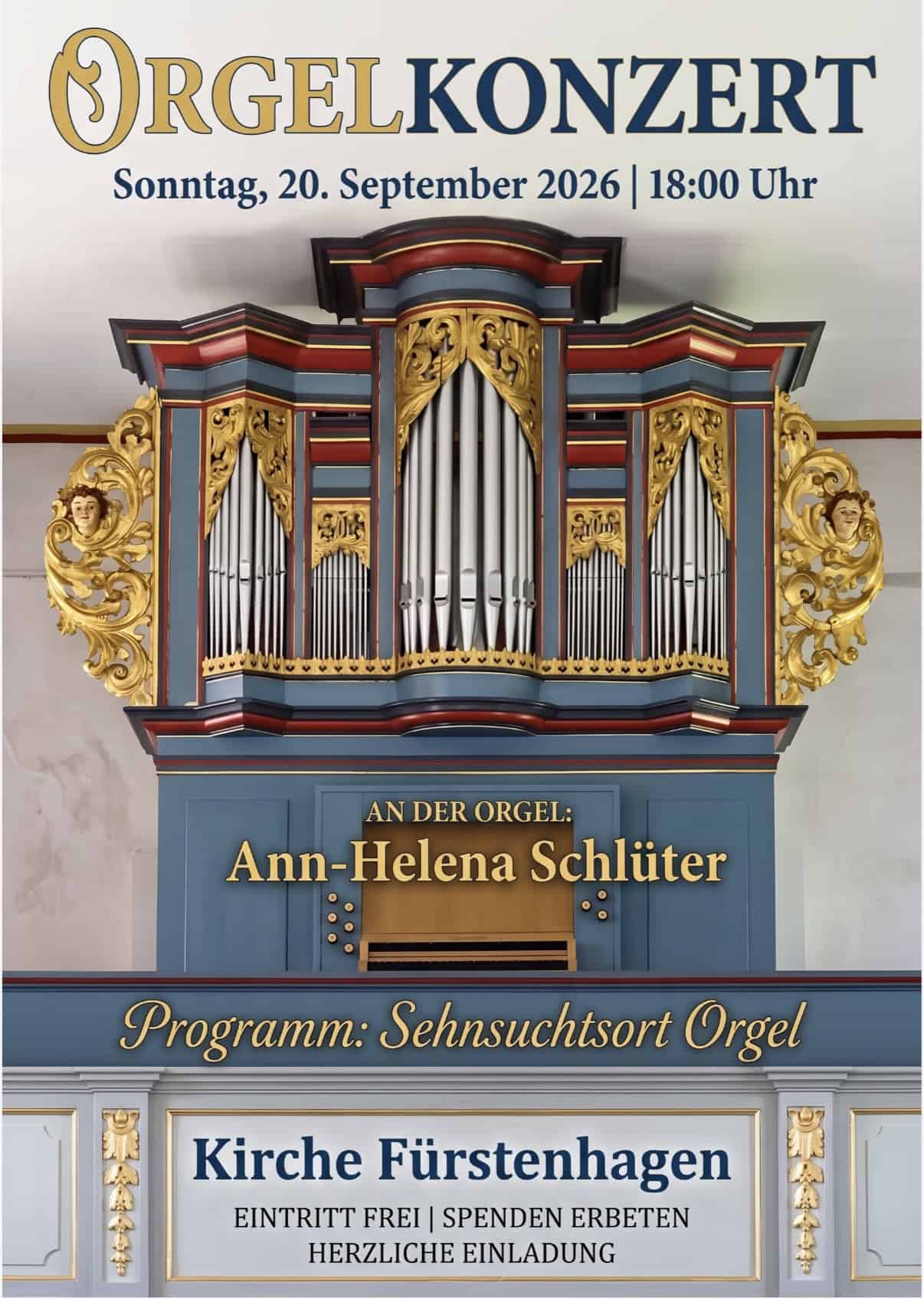 Orgelkonzert Sehnsuchtsort Orgel Fürstenhagen
