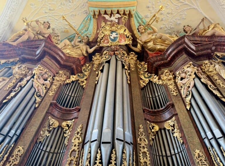 Prospekt Barockorgel Heilig Kreuz Kirche Lauda Königshofen