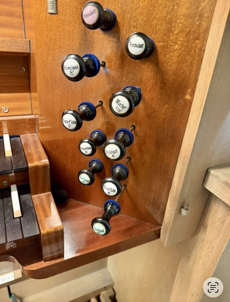 Register Heissler Orgel Unterschüpf